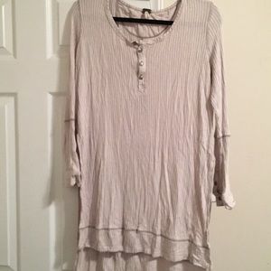 Free people long thermal rubbed shirt.